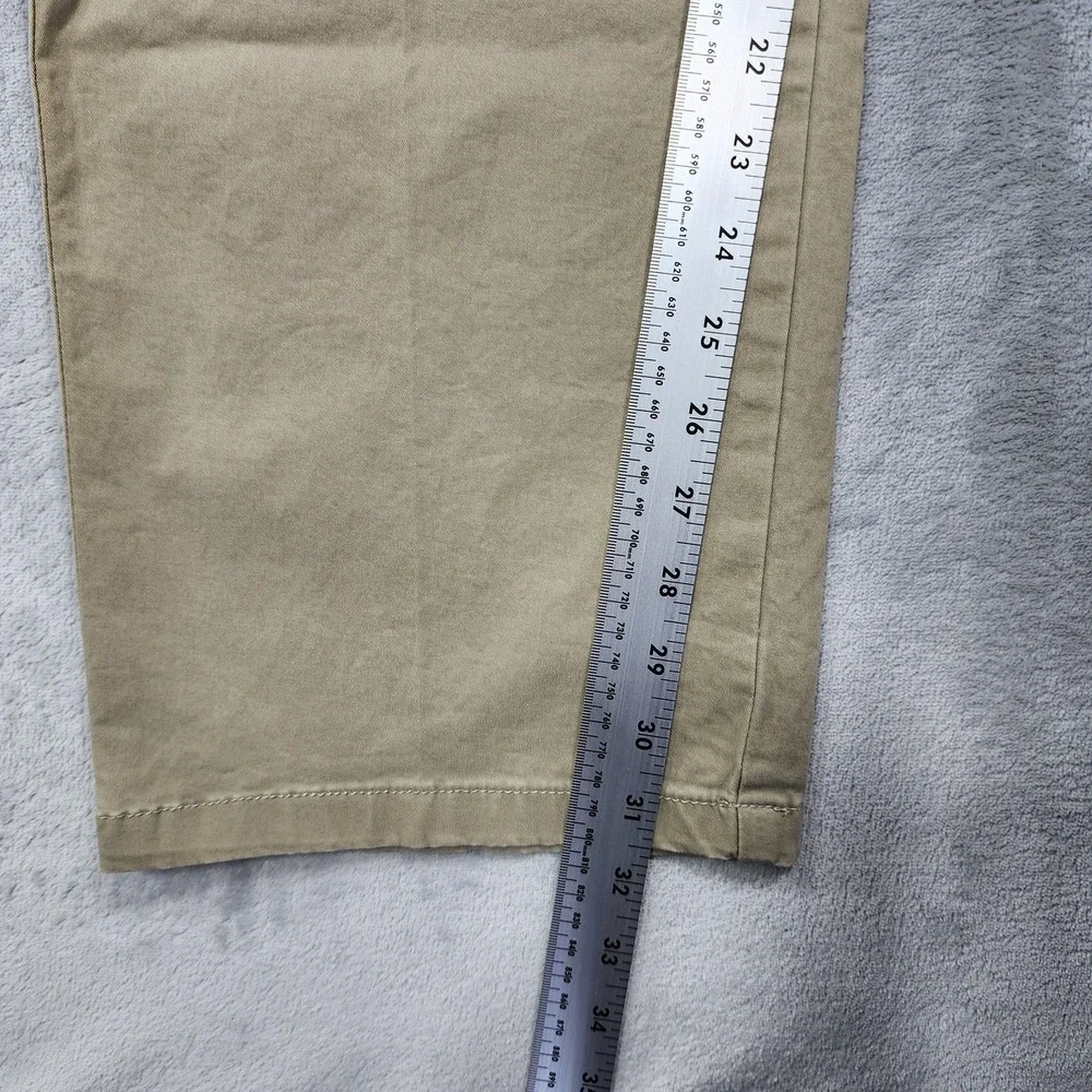 Swiss Tech Pants Mens 42x32 Beige‎ Regular Fit Straight Canvas Khaki Stretch